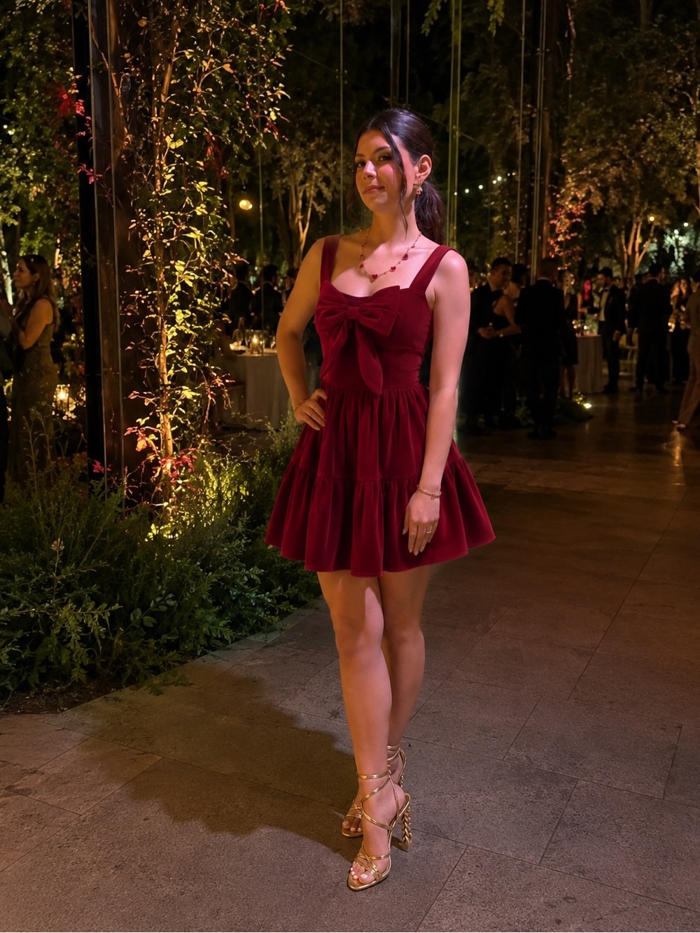 Cider Velvet Bow Mini Dress ✨🍷NWT | Romantic Date Night Dress | Soft Velvet Feel